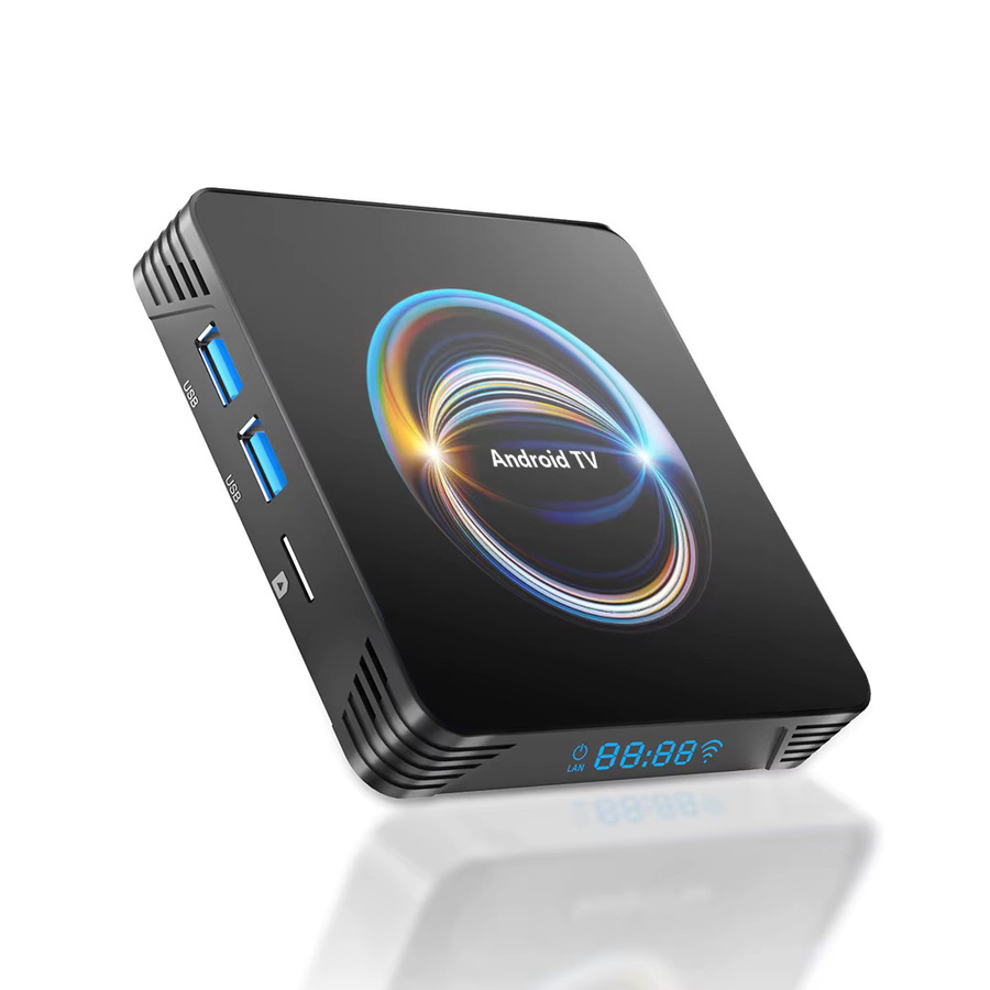 Smart TV Box X66 Android 16 Media Player mit 8K Auflösung, Dual Wifi 5G und Bluetooth 6.0, Farbe: Schwarz - Bild 5