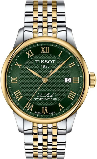 Tissot Herrenuhr Le Locle, Automatik, Edelstahl, Grün, 39 mm, 3 ATM - Bild 1