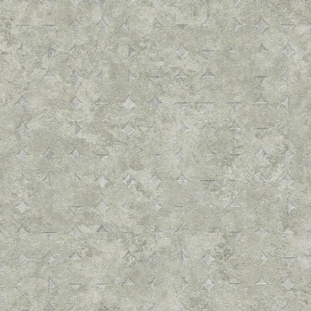 PROFHOME Grafik Tapete Used Look mit metallischen Akzenten in Grau und Grün, Breite: 0,53 m, Länge: 10,05 m - Bild 1