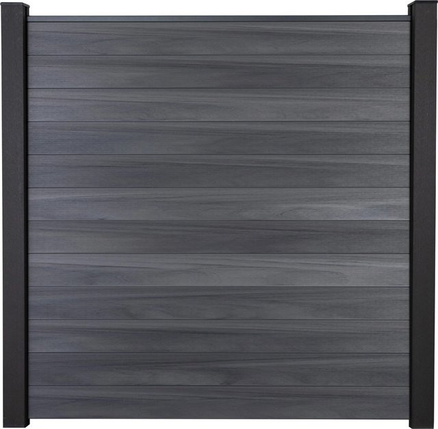 GroJa Steckzaun Solid Quadratisch in Steingrau, B/H: 180 x 180 cm, Tiefe: 1,9 cm - Bild 1