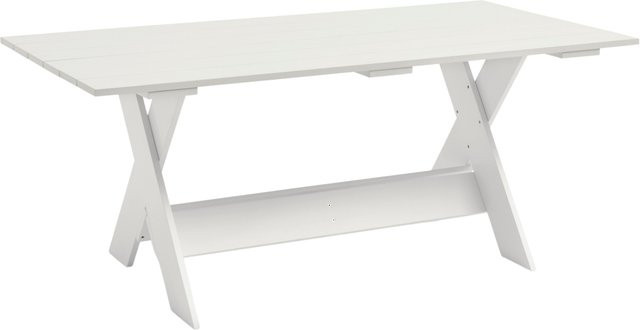 HAY Crate Dining Table aus lackiertem Kiefernholz in Weiß, Höhe: 89,5 cm - Bild 1