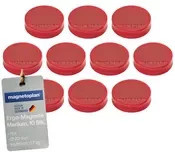 Magnetoplan Ergo-Magnete Medium in Rot, 10 Stück - Bild 1