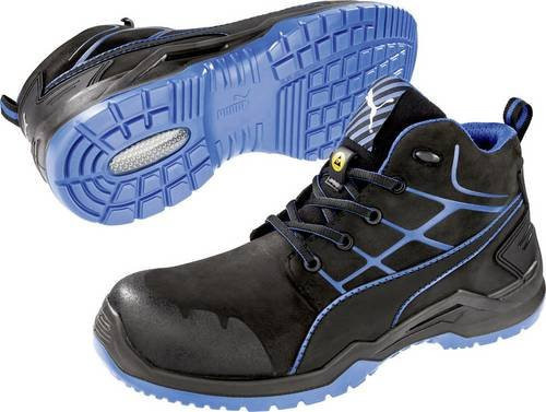 Puma Safety Krypton Blue Mid S3 Sicherheitsstiefel aus Leder in Schwarz und Blau, Größe 47 - Bild 1