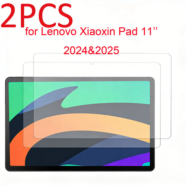 2er-Pack Displayschutzfolie aus gehärtetem Glas für Lenovo Xiaoxin Pad 2024 und 2025 Version 11 Zoll, 9H Härte, HD Klar, Transparent - Bild 1