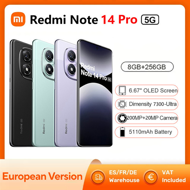 Xiaomi Redmi Note 14 Pro 5G Smartphone mit 256 GB Speicher und 8 GB RAM in Lavender Purple - Bild 1