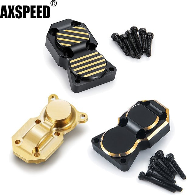 AXSPEED Messing Achsdiff-Abdeckung, Zubehör, 1:24, Metall - Bild 1