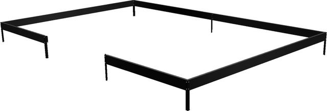 Fundament für Juliana Gewächshaus Grand Oase 13 m² in Schwarz aus Stahl - Bild 1