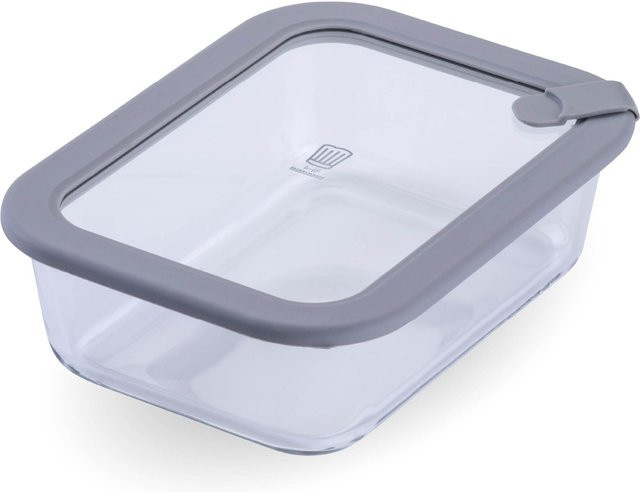 Fackelmann Chefkoch Vorratsdose aus Glas, eckig, transparent, 1,05 l - Bild 1