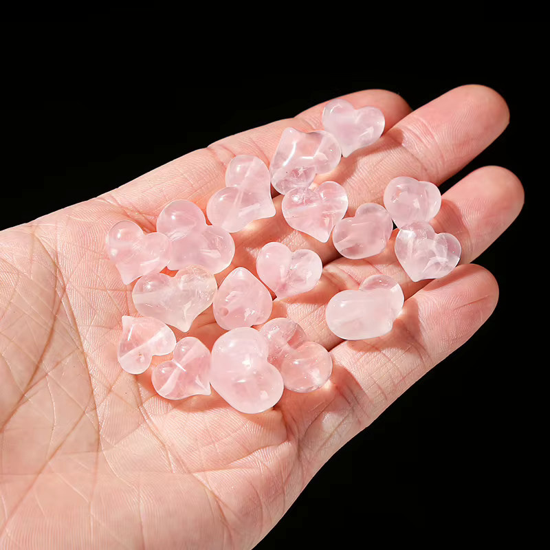 Perle Rosa Quarz, Herzform, für Halskette Armband - Bild 4