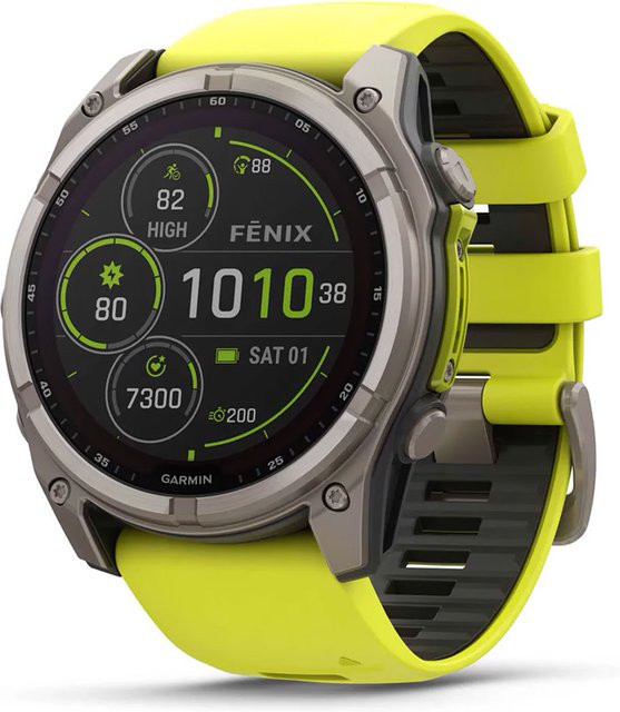 Garmin Smartwatch fenix 8 Solar, Saphirglas, Silikonband, 51 mm, Herren - Bild 1