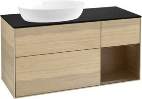 V&B Waschtischunterschrank Finion Wandbeleuchtung in Eiche Oak, Breite: 120 cm, Tiefe: 50,1 cm, Höhe: 50,1 cm - Bild 1