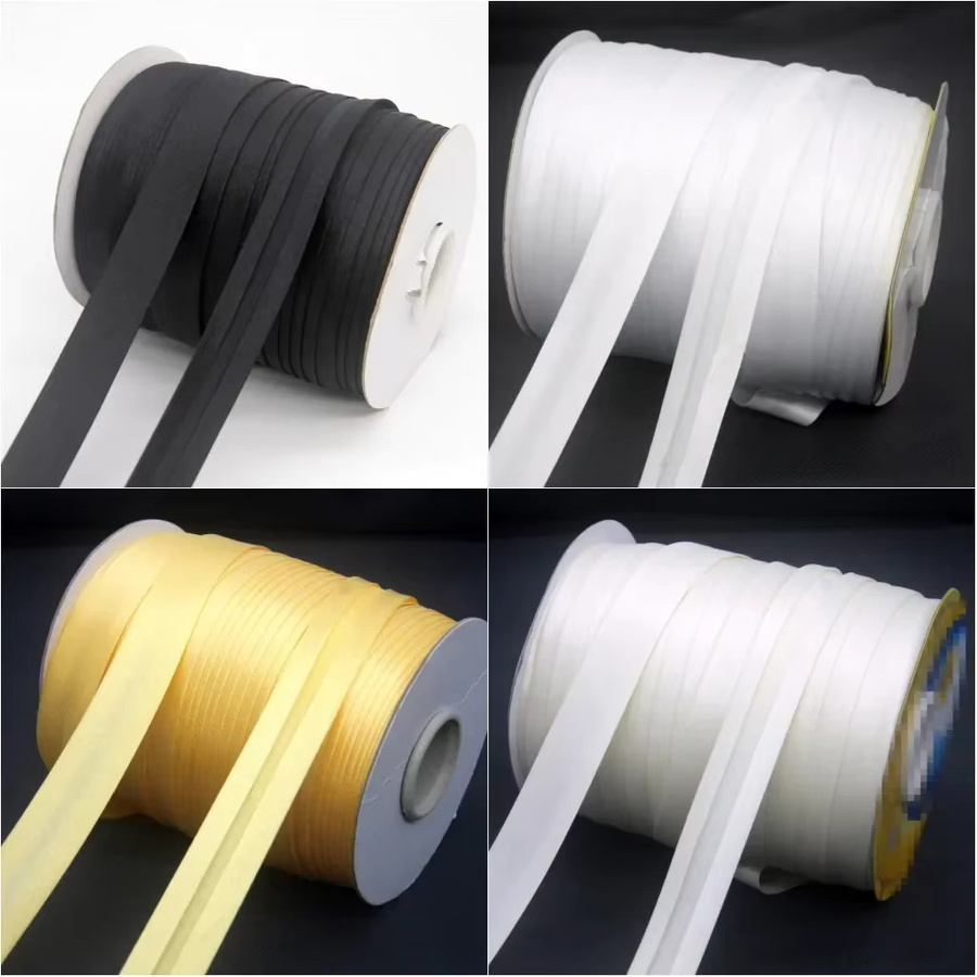 Polyester-Satin-Schrägband in Schwarz, Breite: 20 mm, 100 m Länge für DIY-Nähprojekte - Bild 2