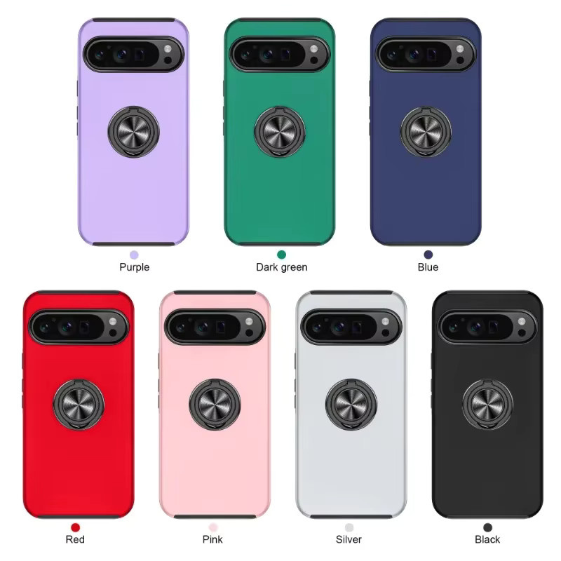 Stoßfeste Google Schutzhülle mit magnetischer unsichtbarer Ringhalterung für Google Pixel 10, 9, 8 und A Pro XL in Schwarz oder Weiß - Bild 5