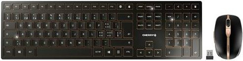 Cherry DW 9100 SLIM Kabelloses Tastatur- und Maus-Set mit Bluetooth und 2,4 GHz, QWERTZ, Schwarz - Bild 1