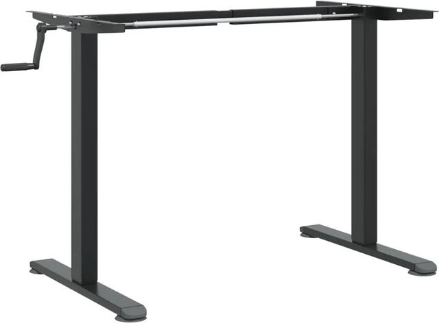 vidaXL Gestell für Sitz-Steh-Schreibtische, höhenverstellbar und erweiterbar, schwarz, B/T/H: 94-135 x 60 x 70-114 cm - Bild 1