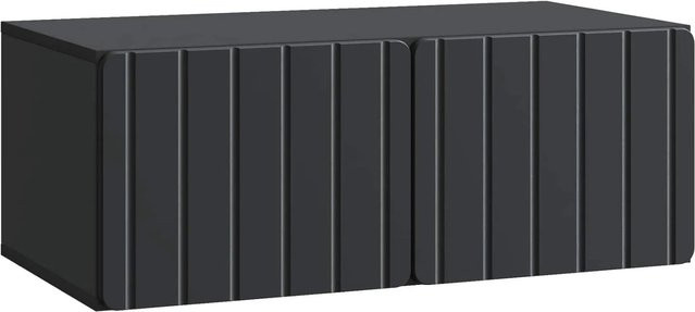 vidaXL Wandmontierter TV-Schrank in Schwarz, modern und glänzend, B/T/H: 78,5 x 41 x 30 cm - Bild 1