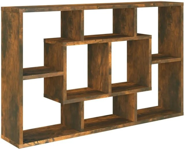 vidaXL Wandregal aus Holzwerkstoff in Räuchereiche, B/H/T: 85 x 52,5 x 16 cm - Bild 1