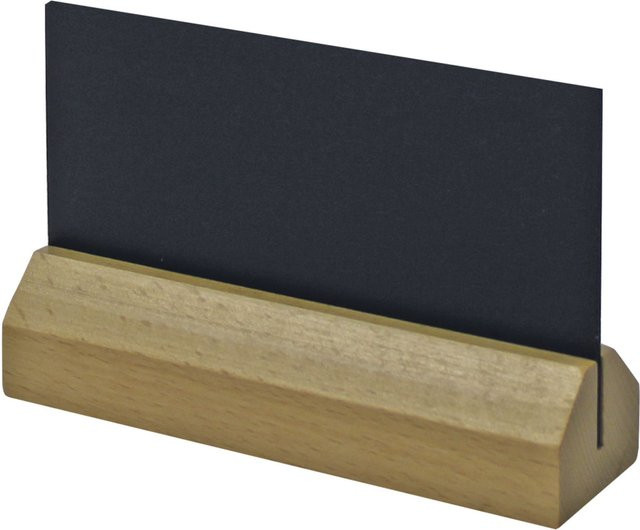 Schneider Tischaufsteller Materialmix in Schwarz, Rechteckig, B/H: 13,8 x 6,5 cm - Bild 1