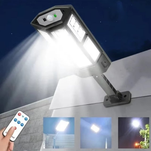 Heinast Solar-LED-Laterne mit Bewegungsmelder in Schwarz, wasserdicht IP65 für Garten und Außenbereich - Bild 1