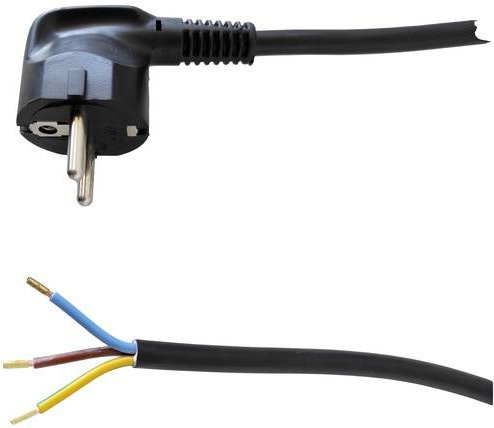 HELU Strom Netzkabel Schwarz 5m - Bild 1