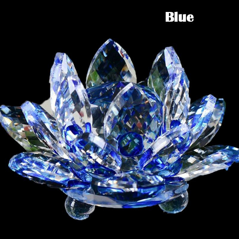 Yiran Furniture Lotusblume aus Quarz-Kristallen in Multicolour, Feng Shui Deko-Ornament für Yoga und Wicca, Durchmesser: 60 mm - Bild 1