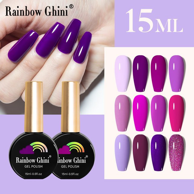 Rainbow Ghini Nagellack, lila, 15 ml - Bild 1