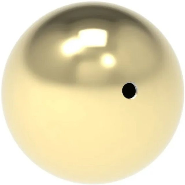 FeNau Hohlkugel aus Edelstahl V2A mit Messingbeschichtung in Gold und Silber, Durchmesser: 100 mm, Gewinde M10, für den Außenbereich - Bild 1