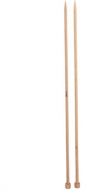 Rico Design Jackenstricknadeln aus Holz in Beige, Länge: 40 cm, Stärke: 6,0 mm - Bild 1