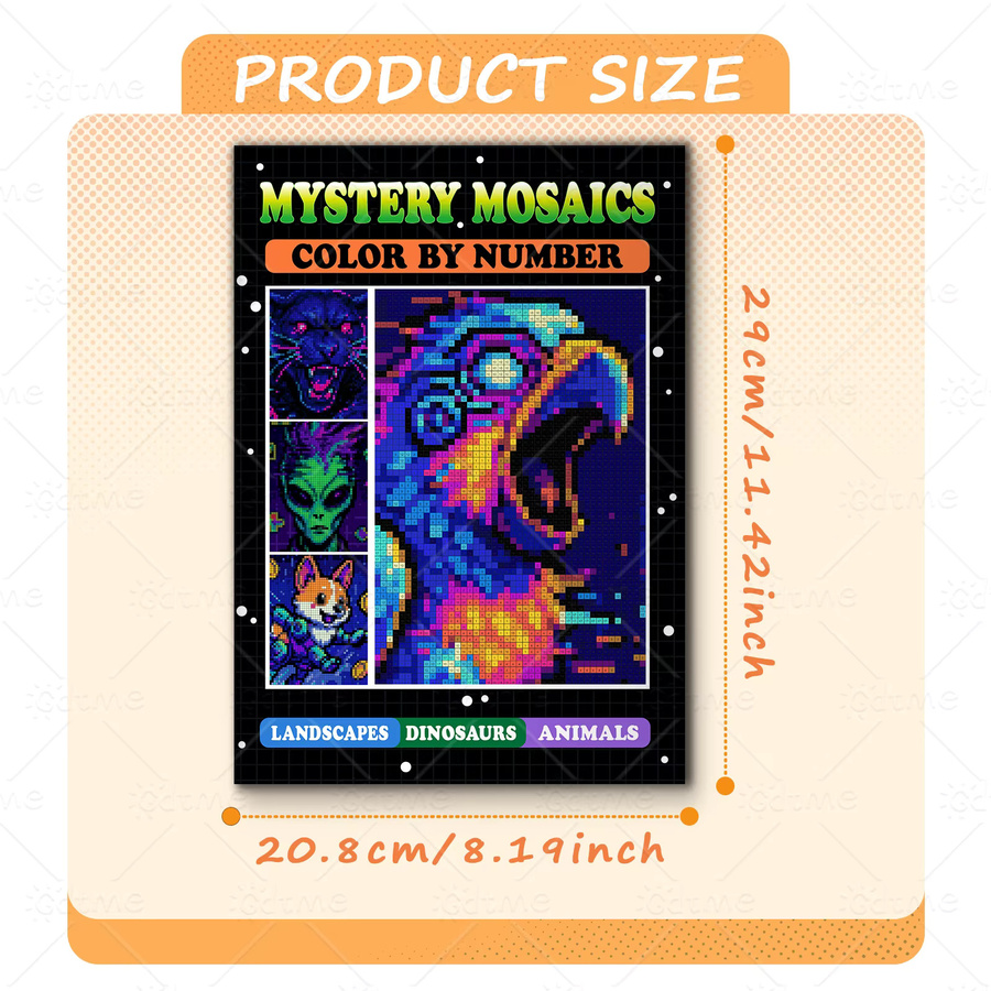 MYSTERY MOSAIC COLOR BY NUMBER Malbuch für Erwachsene in Multicolour zum Ausmalen nach Zahlen - Bild 2