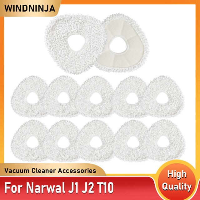 WINDNINJA Ersatz Mopp Pads für Narwal J1 J2 T10 Roboter Staubsauger in Weiß - Bild 1