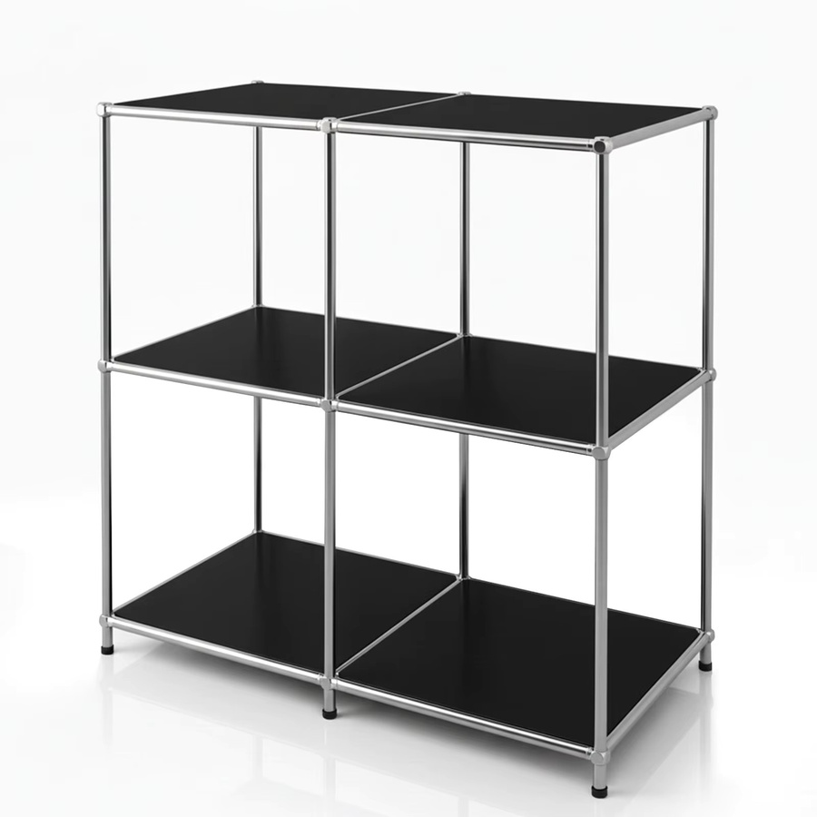Floordirekt Metallregal Concept Epure MK 027 Standregal mit 3 Ablagen in Schwarz - Bild 6