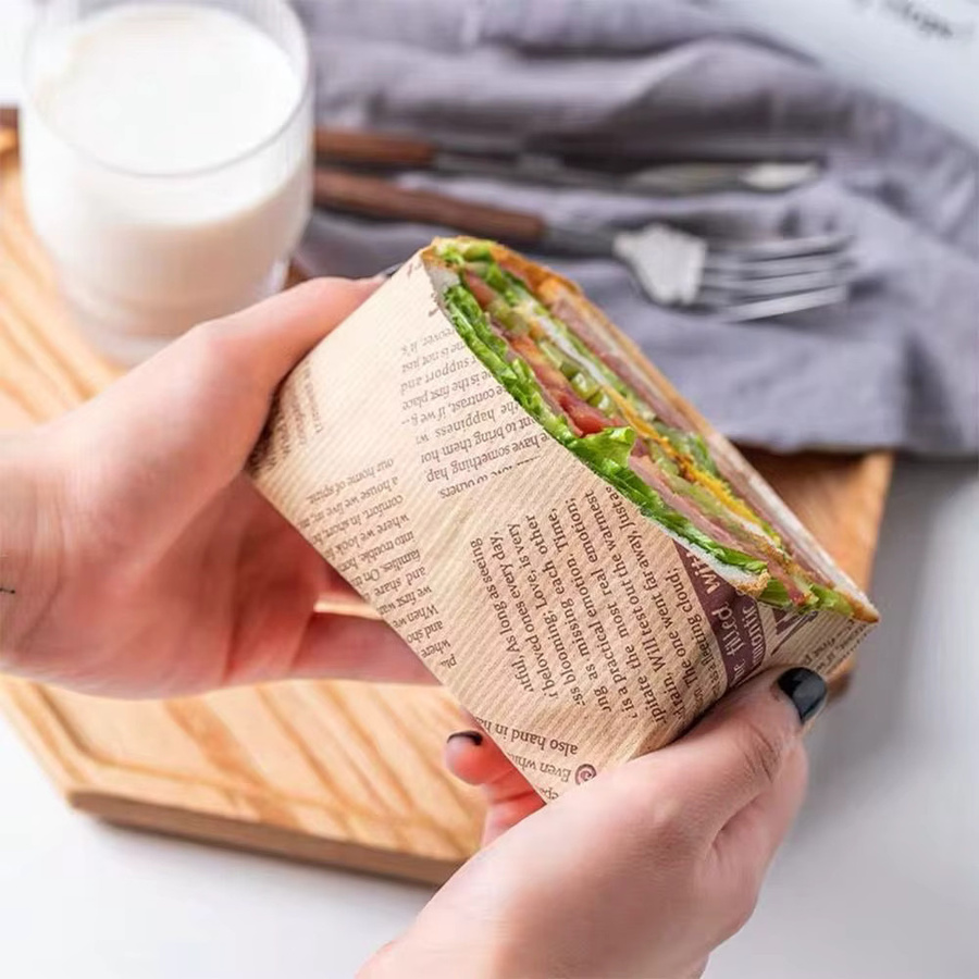 Antihaftbeschichtetes Wachspapier im Zeitungsstil als ölbeständiges Lebensmittelverpackungspapier, Mehrfarbig - Bild 3