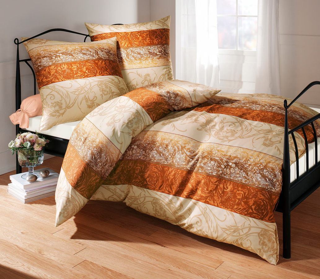 Irisette Bettwäsche Zip gestreift aus 100% Baumwolle, B/H: 135 x 200 cm und 80 x 80 cm - Bild 2
