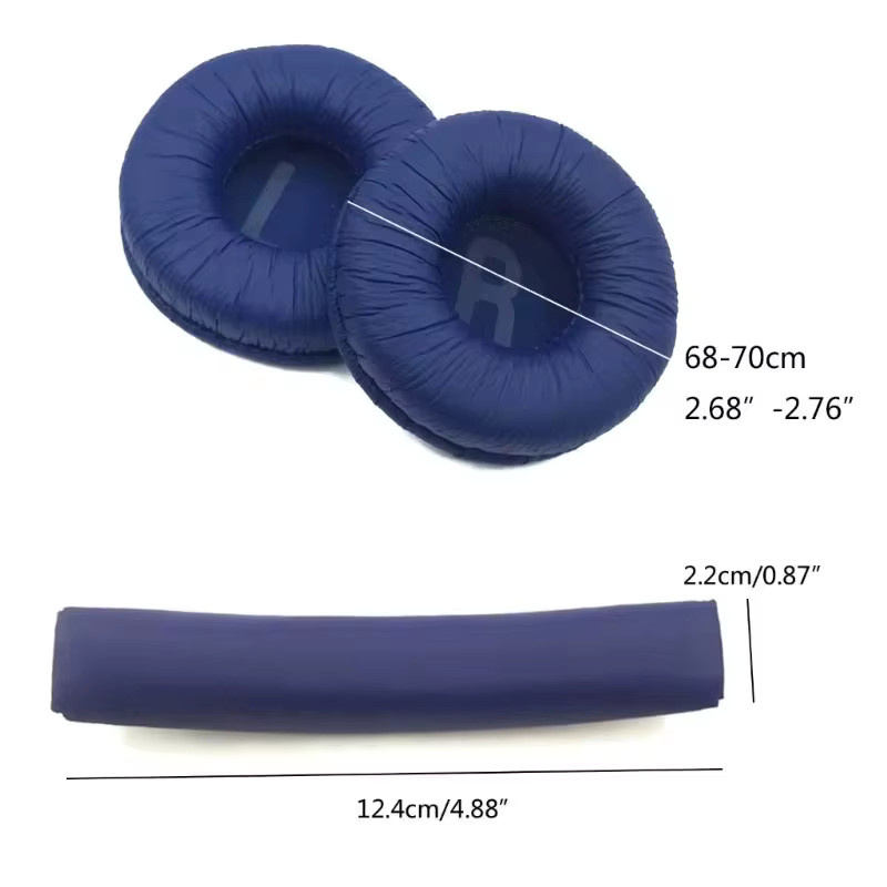 JBL Ersatz-Set aus Schaumstoff-Ohrpolstern und Kopfbügel-Polster für Tune 500BT T450 T520BT 510BT 600 660NC in Weiß und Multicolour, Durchmesser: 70 mm - Bild 2