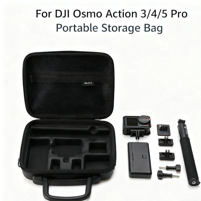 SZKOSTON Tragbare Wasserdichte Lagerungstasche für DJI Osmo Action 3, 4 und 5 Pro in Schwarz - Bild 1