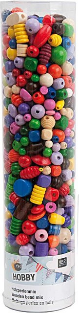 Rico Design Holz-Perlen Mix Bunt - Bild 1