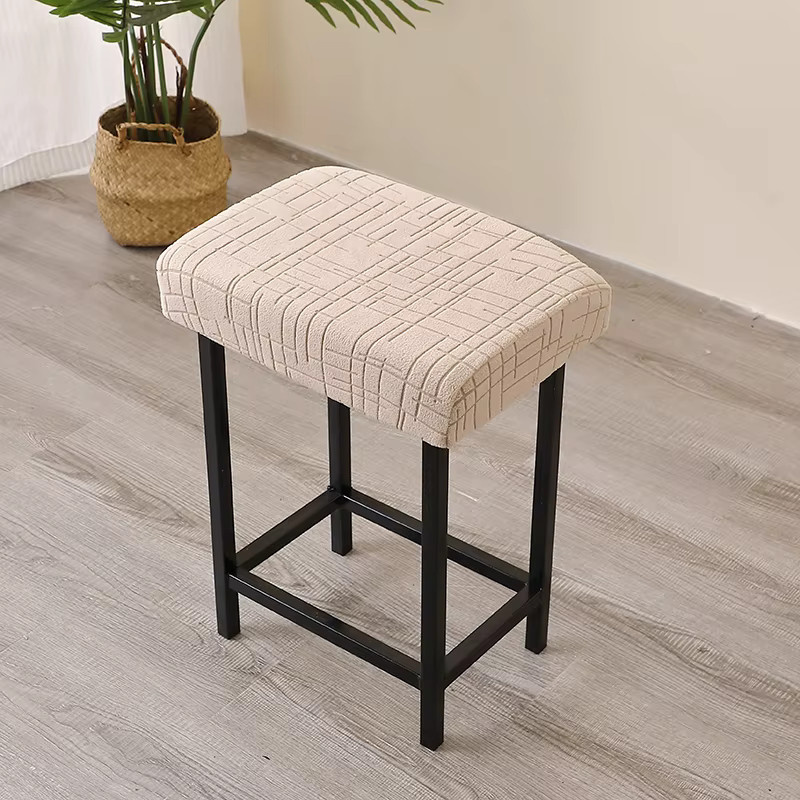 WANERQU Barhocker Abdeckungen Beige, elastische und schmutzabweisende Sitzbezüge für Barhocker und Esszimmerstühle - Bild 3