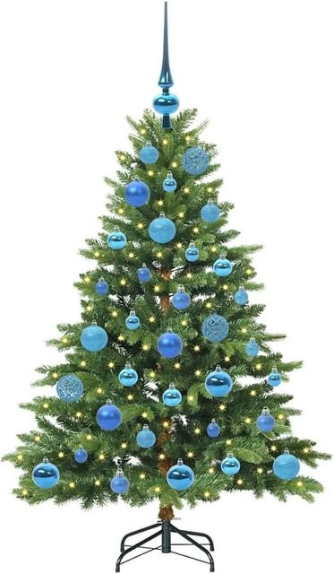vidaXL Künstlicher Weihnachtsbaum mit 150 warmweißen LEDs in Grün, Höhe: 120 cm, aus PE und PVC - Bild 1