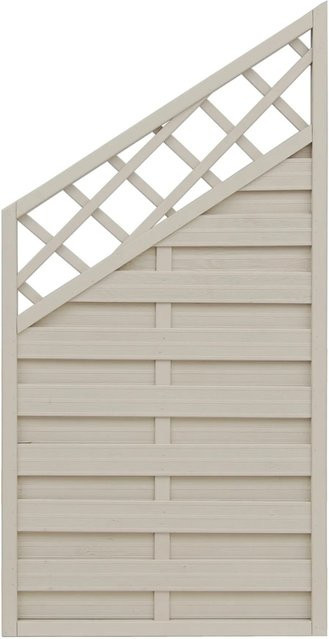 Sichtschutzzaun-Element Country Cream aus Holz von Andrewex, lasiert in Beige, Höhe: 180 cm, Breite: 120 cm - Bild 1