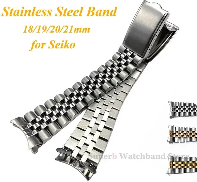 Uhrenarmband Edelstahl, Jubilee, Faltschließe, Silber, Herren - Bild 1