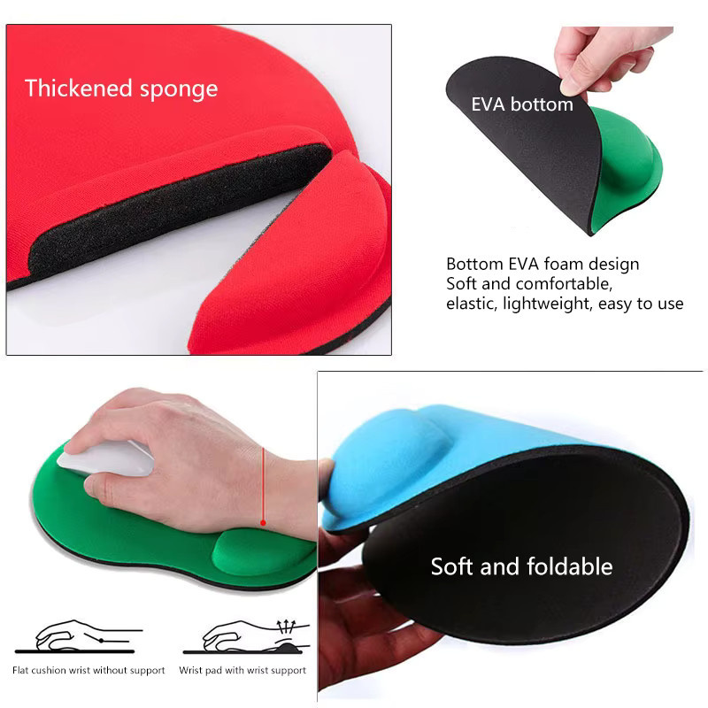 SAFENH Maus-Handgelenkstütze in bunt und grau, verdicktes ergonomisches Mauspad für Büro und Gaming - Bild 2