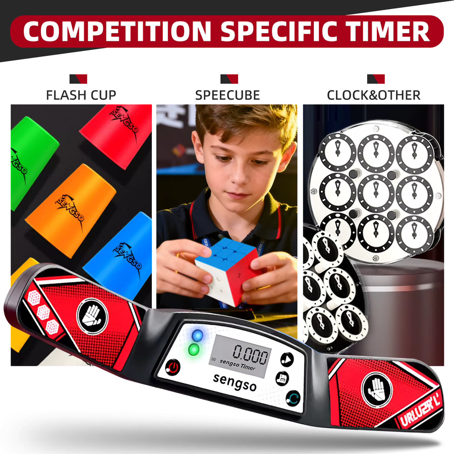 sengso Magic Cube Timer Professional Racing Edition, Schwarz - Bild 5