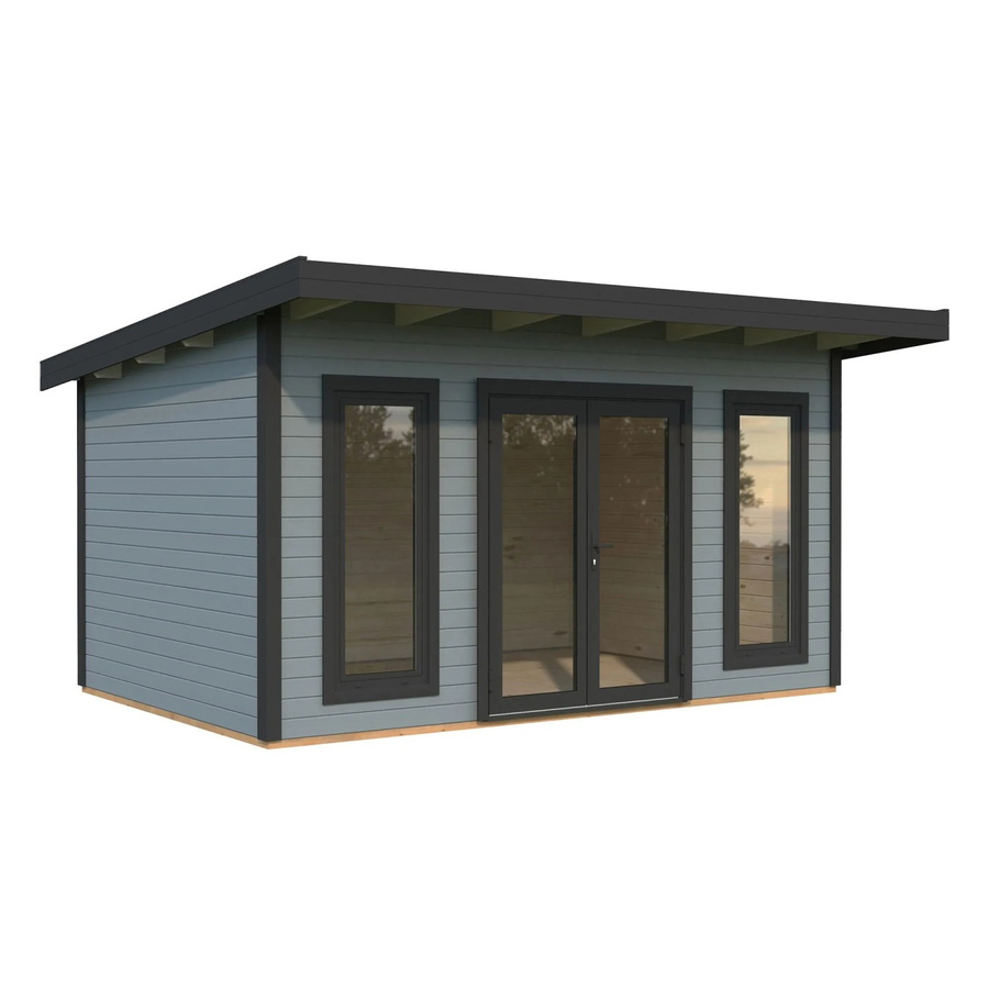 Palmako Holz-Gartenhaus Aurelia Pultdach in Grau/Anthrazit mit Boden und modernem Design B: 446 cm, T: 300 cm, H: 264 cm - Bild 2
