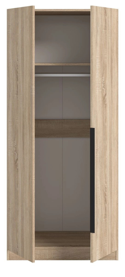 Kleiderschrank Swan 2-türig in Sonoma Eiche, Breite: 80 cm, Höhe: 181 cm - Bild 5
