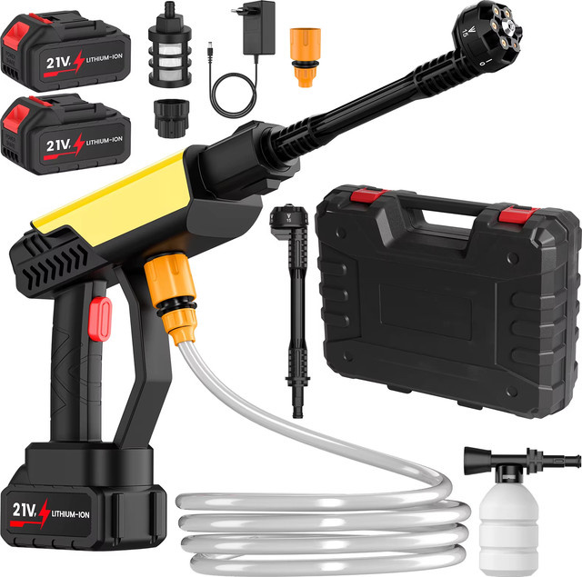 Kabelloser Hochdruck-Sprühreiniger mit 500W und 70Bar für Makita 21V Akku - Bild 1