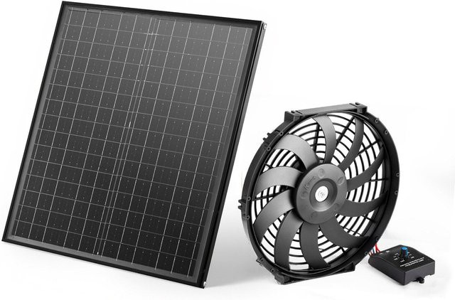 Buying Solutions MB Giebeldachlüfter 1300 CFM Dachbodenentlüfter mit einstellbarem Thermostat in Schwarz - Bild 1