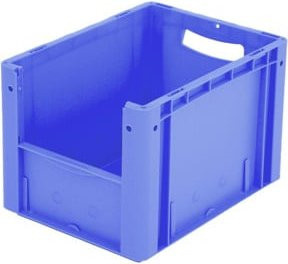 Bito Eurostapelbehälter XL Set in Blau mit Etikett, B/T/H: 40 x 30 x 27 cm - Bild 1