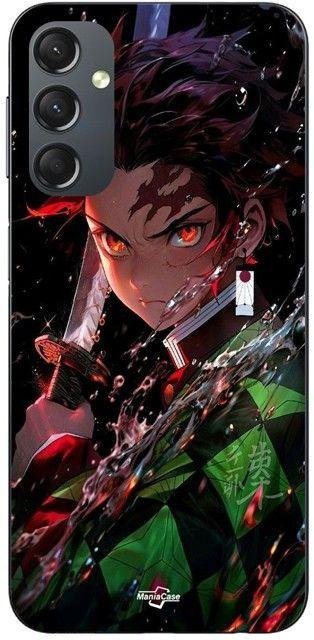 Samsung Galaxy A24 Handyhülle Demon Slayer Tanjiro Kamado Manga Anime Design in Multicolor - Bild 1