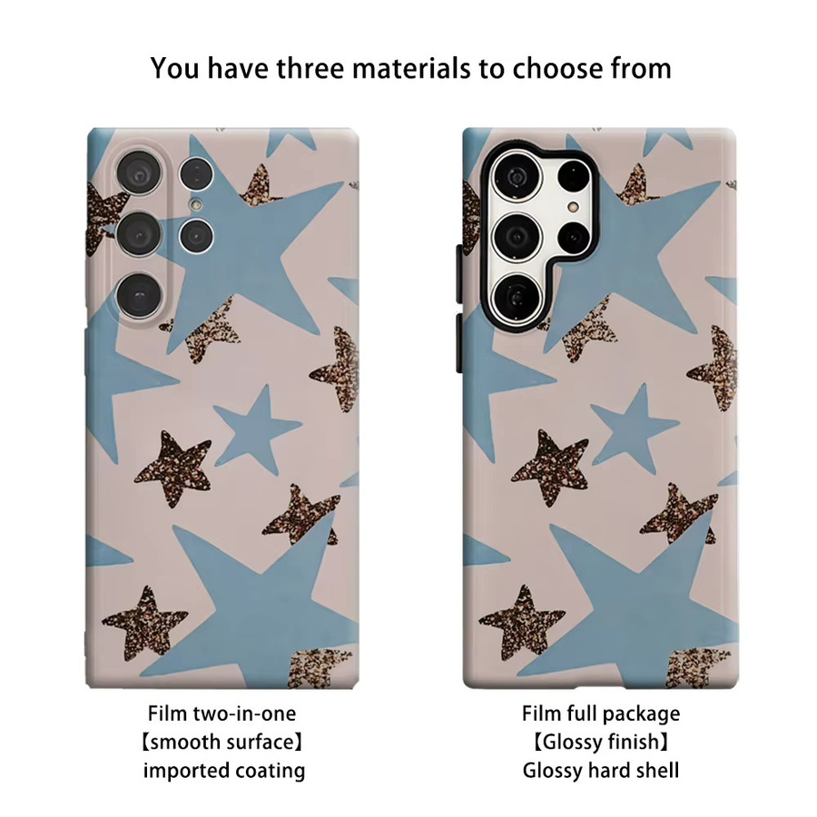 Potdemiel Glänzende Doppelschicht-Rückabdeckung Blue für Samsung Galaxy S25 Ultra, S24 und S23 Ultra Plus Schützende Handyhülle - Bild 2