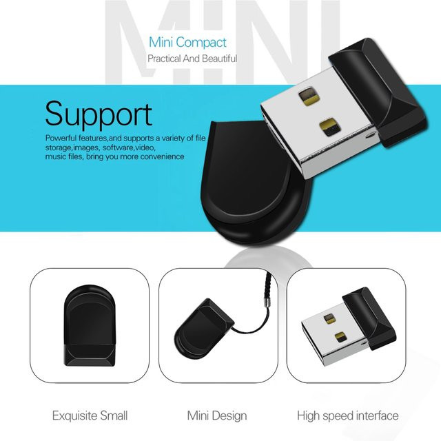 Oeny Mini-USB-Stick USB 2.0 Pendrive in Schwarz - Bild 1